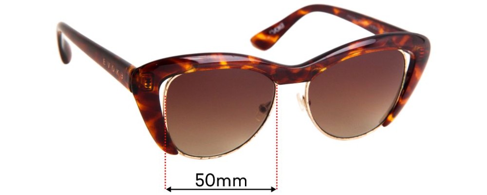 Sunglass Fix Replacement Lenses for Evoke Cat City - 50mm Wide